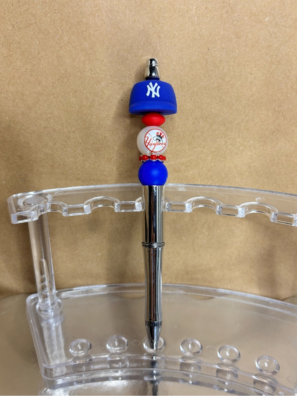 Blue Bead Pen - Yankees